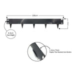 Metal Lawn Edging Garden Border - 5 Pieces | 5m | Anthracite Grey