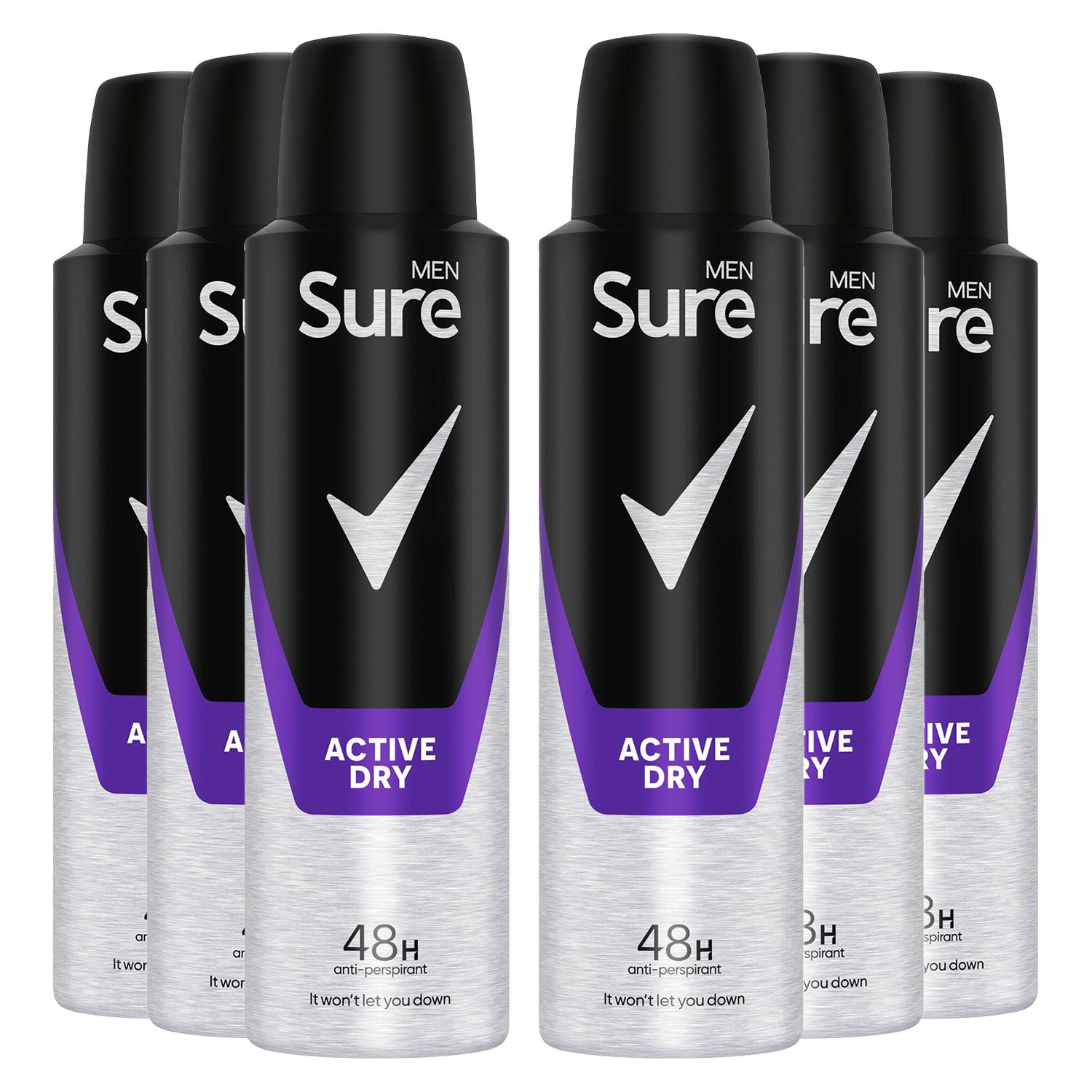 Multi Pack Alcohol Free Men Motion Sense Body Spray Deodorant, 150ml, 6pk | 6