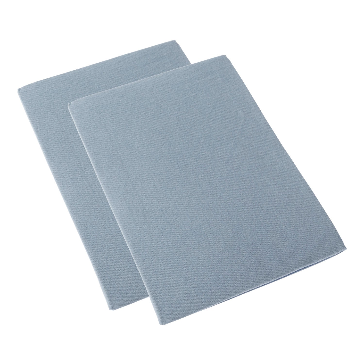 Brushed Cotton Cot Flat Sheet 100% Cotton, 100 X 150 Cm | Pair | Blue