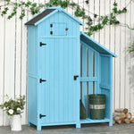 Garden Storage Shed Outdoor Firewood House W/ Roof