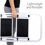 4 Step Ladder Heavy-duty Steel Folding Step Stool 150kg Capacity | White