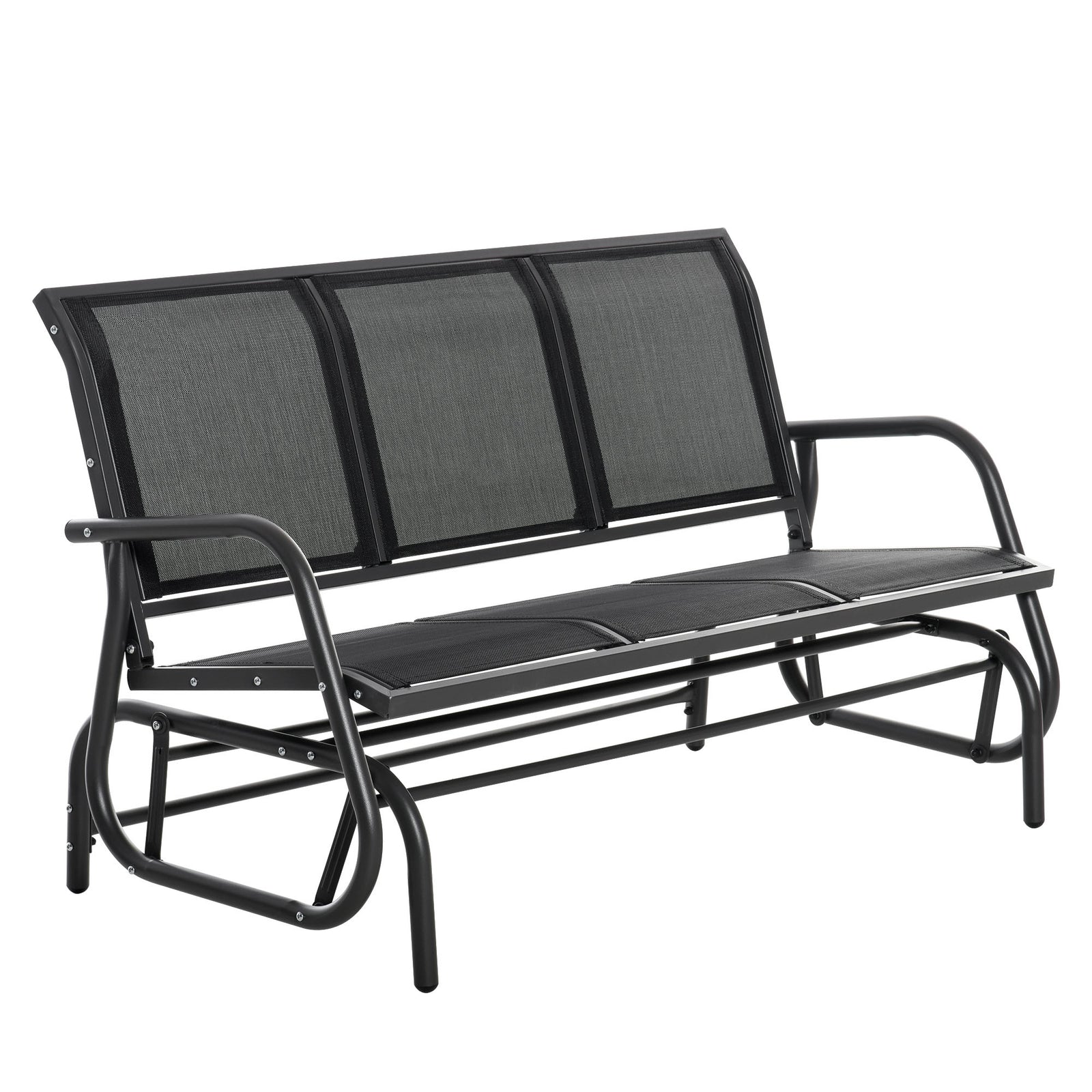 3-seat Glider Rocking Chair For Garden