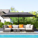 4.6m Double-sided Sun Umbrella W/ Crank