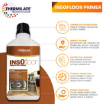 Insofloor Floor Primer - Insulating, Energy Saving & Anti-condesation Primer For Floors & Tiles - Additive | 5l | Clear