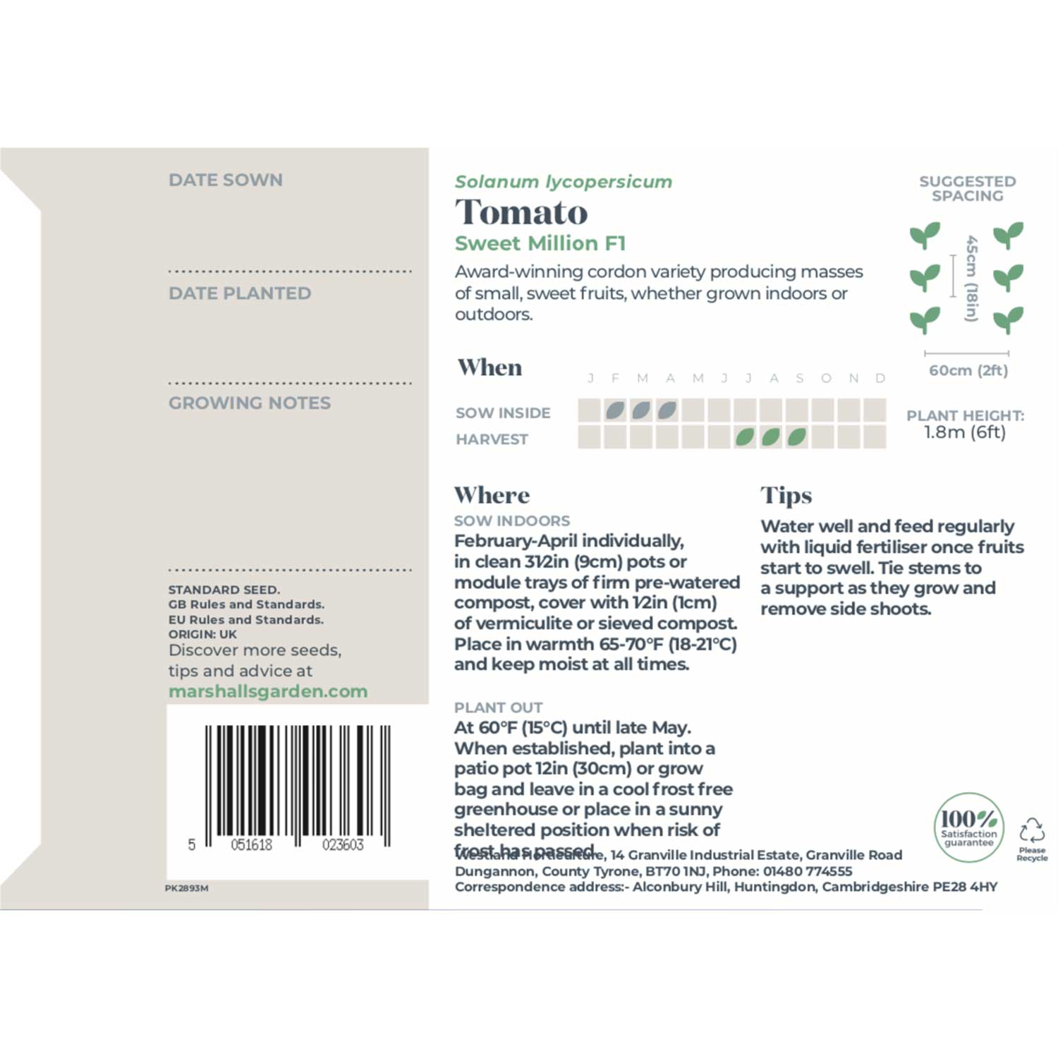 Sweet Million F1 Cherry Tomato Seeds | 15 Seeds