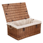 Wicker 60cm Double Steamed Rope Handled Trunk | White