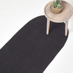 Handmade Woven Braided Oval Rug | 200cm | Black