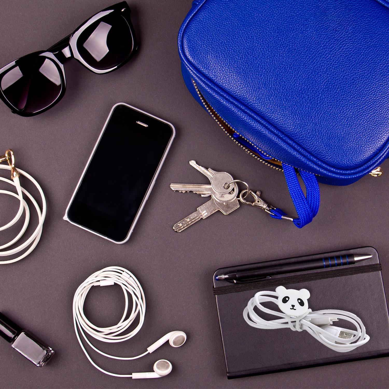 Cartoon Cord Cable Organiser | White
