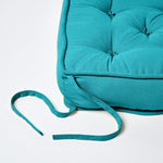 Cotton Dining Chair Booster Cushion | 40cm x 40cm | Teal