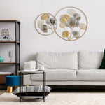Minimalist Metal Wall Art Ginkgo Leaves Hanging Sculpture