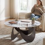 Coffee Table Sintered Stone Top White And Black | White
