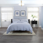 Southport Blue 100% Cotton Cuffed Finish Duvet Cover Set | King | Blue