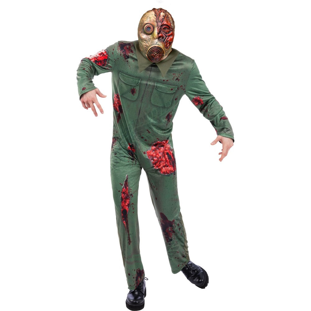 Revenge Killer Gas Mask Zombie Costume | Medium/Large
