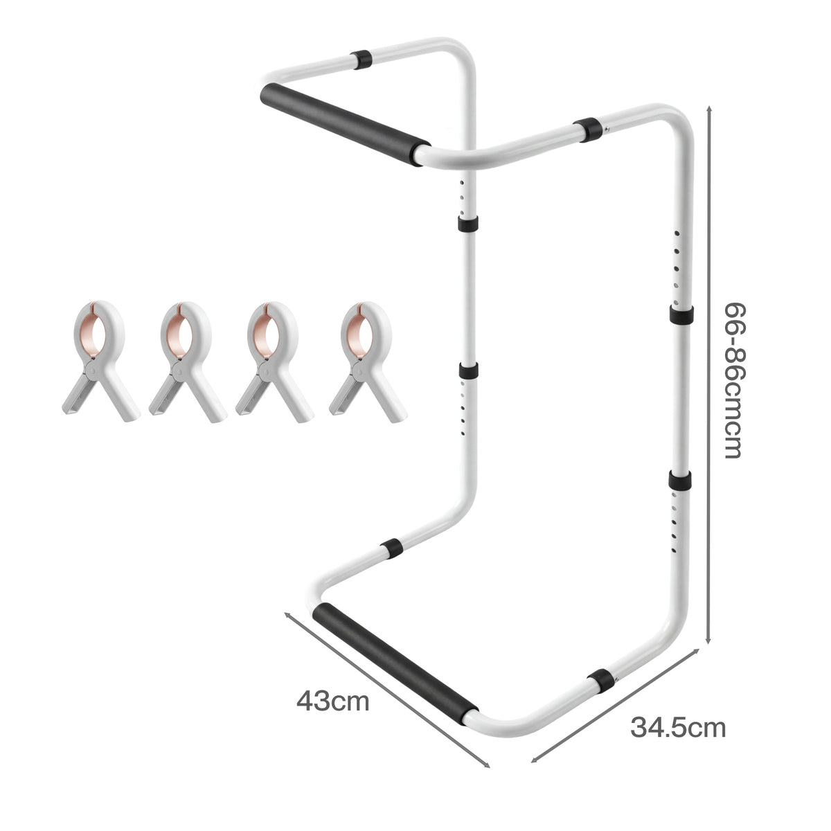 Blanket Lifter For Feet Foot Tent Blanket Support Holder Bar Adjustable | Black & White