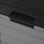 290l Waterproof Large Plastic Garden Storage Box With Wheels | Black