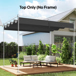 Retractable Pergola Canopy Only For 4 X 3 M Pergola | Dark Grey