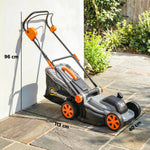 Outsunny 18v Cordless Lawnmower With 2 X 4ah Batteries And Charger