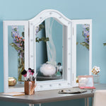 Lighted Tri-fold Vanity Mirror Large Cosmetic Mirror W/ Led