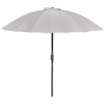 2.5m Curved Parasol With Metal Pole | Gray