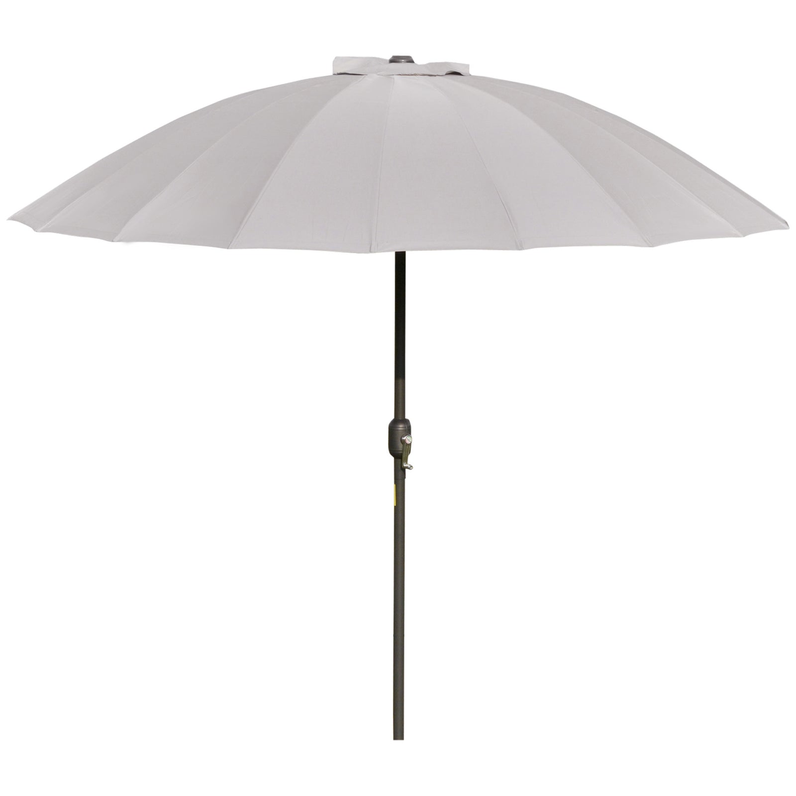 2.5m Curved Parasol With Metal Pole | Gray