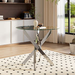 90cm Dia Stylish Tempered Glass Coffee Table