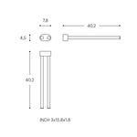 Swivel Towel Rack Matt Black Architect Sp (40cm)
