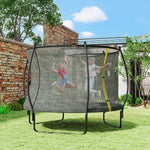 8ft/10ft Trampoline With Enclosure Net And Spring Cover | Medium | Black