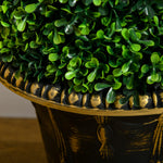Set Of 2 90cm Potted Artificial Topiary Spiral Boxwood Trees