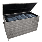 Rattan Cushion Storage Box 582l | Grey