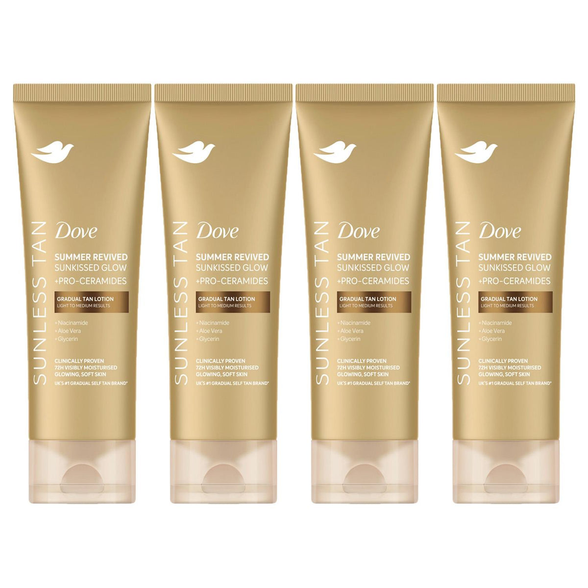 Dermaspa Summer Revived Fair To Medium Skin Body Lotion, 4 X 200ml | Set of 4