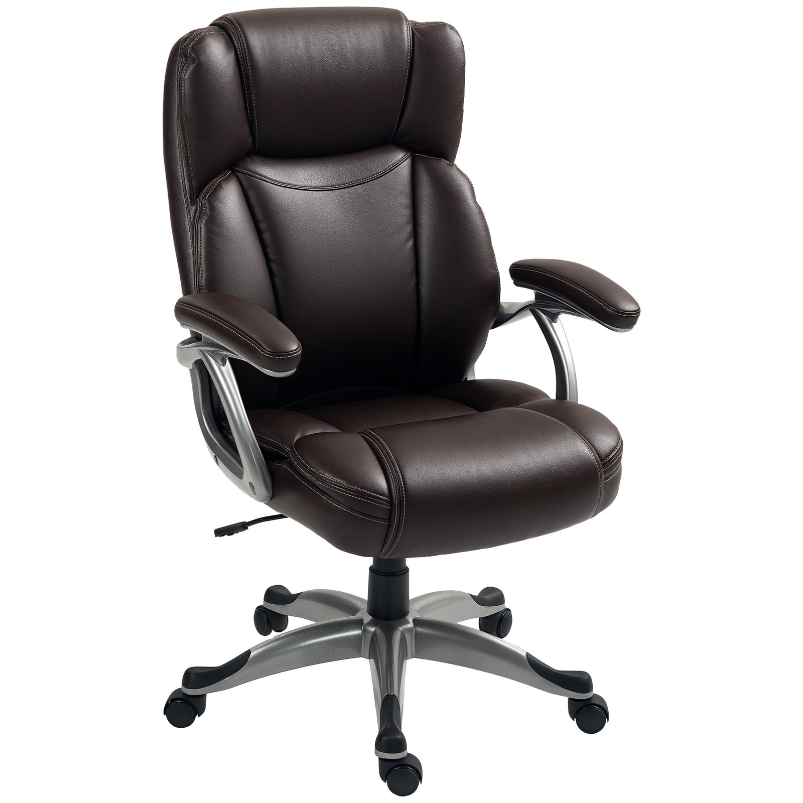 Tilting Executive Office Chair, Pu Leather Desk Chair | Brown