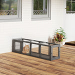 PawHut Outdoor Cat Tunnel, Wooden Extendable Pet Run, For Kitty, Puppy, Grey