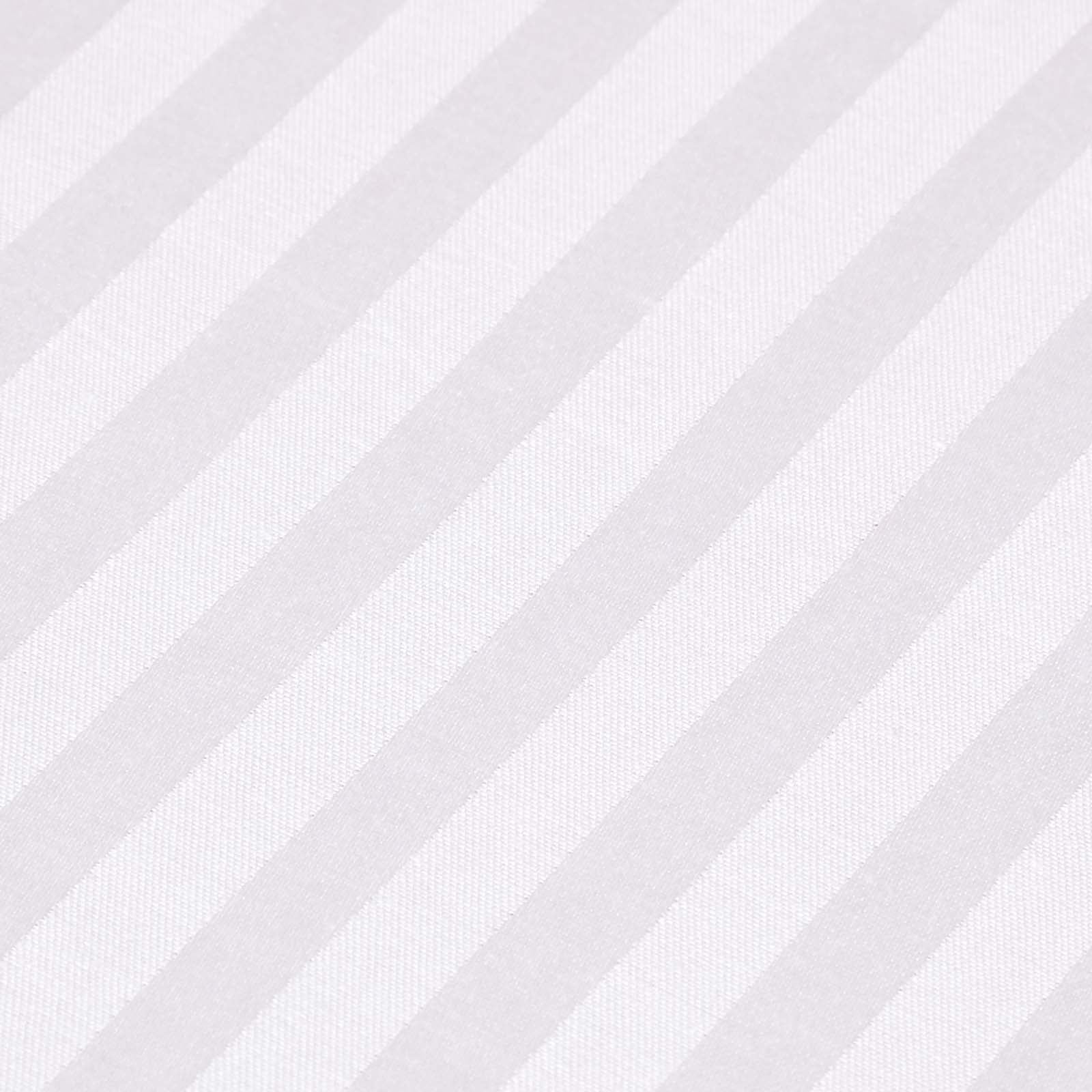 Egyptian Cotton Satin Stripe Fitted Sheet 330 Tc | Super King | White