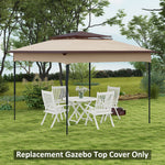2-tier Gazebo Cover Replacement, 30+ Uv Protection | Beige