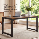 Dining Table 4-6 Seater Retro Kitchen Adjustable Foot For Home Walnut | Brown