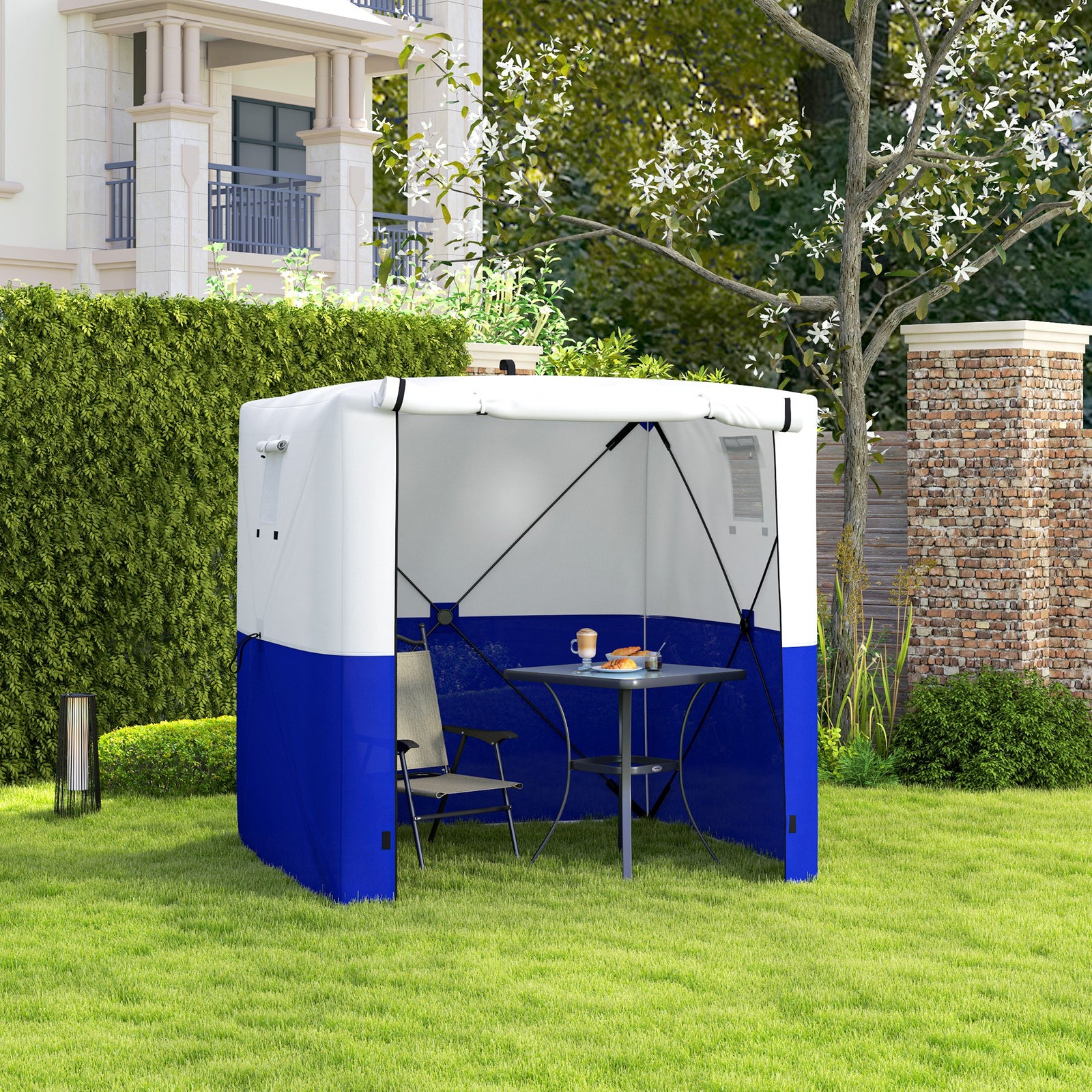 Outsunny 2 X 2m Pop Up Gazebo W/ Sides Easy Up Party Tent W/ Bag