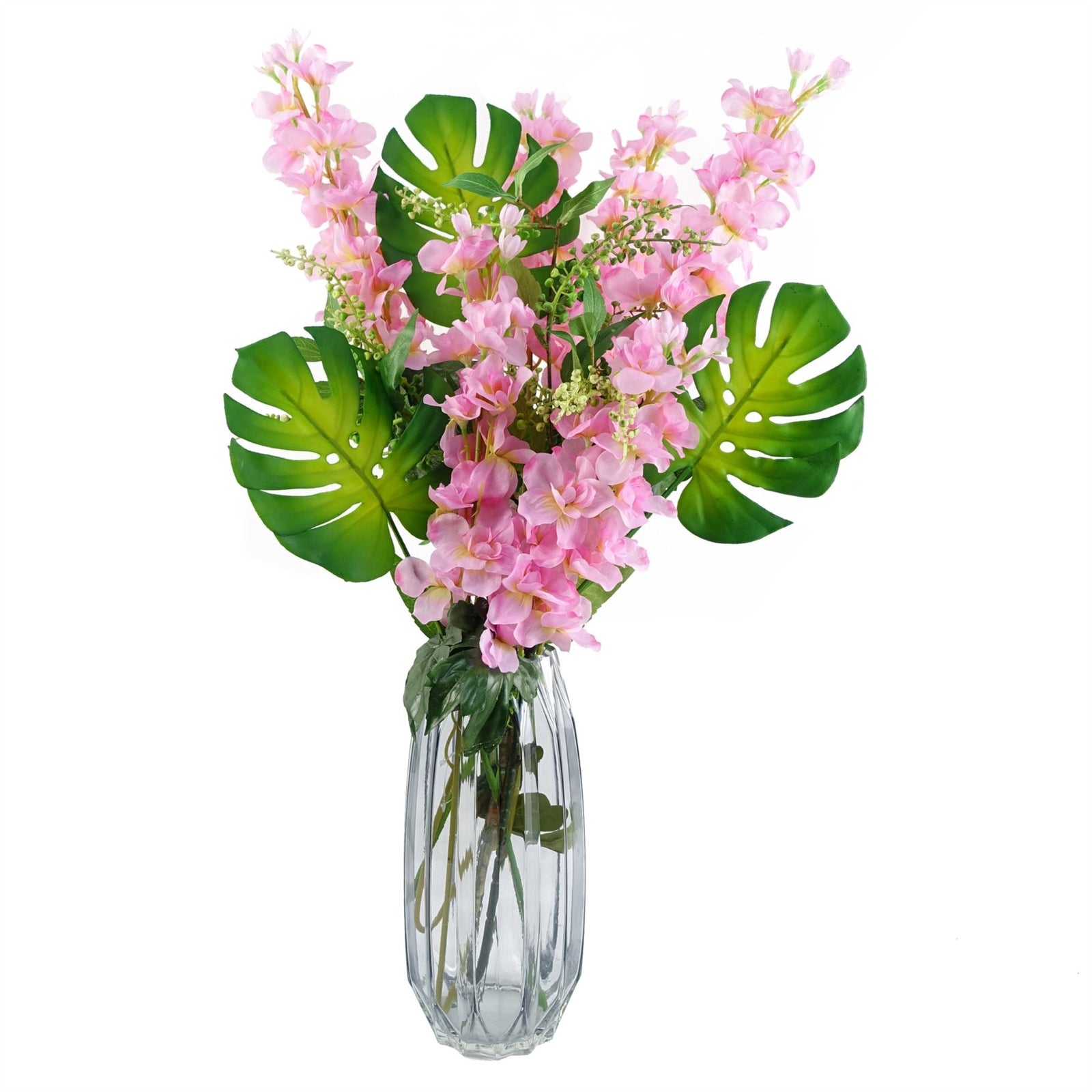 Pack Of 6 X 55cm Single Artificial Monstera