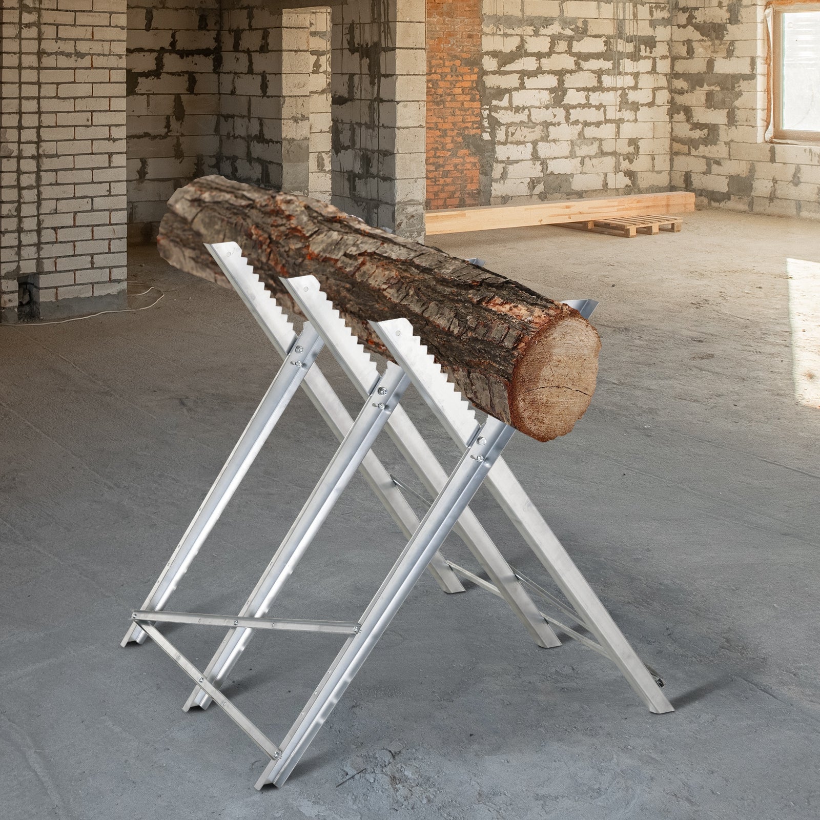Saw Horse Steel Support Heavy Duty Foldable Design