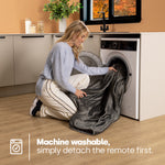 Electric Heated Fleece Over Blanket With Adjustable Digital Control & Safety Timer | Grey