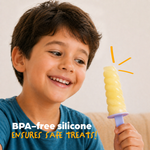 Bpa Free Spiral Ice Pop Mould With 6 Sticks Pink