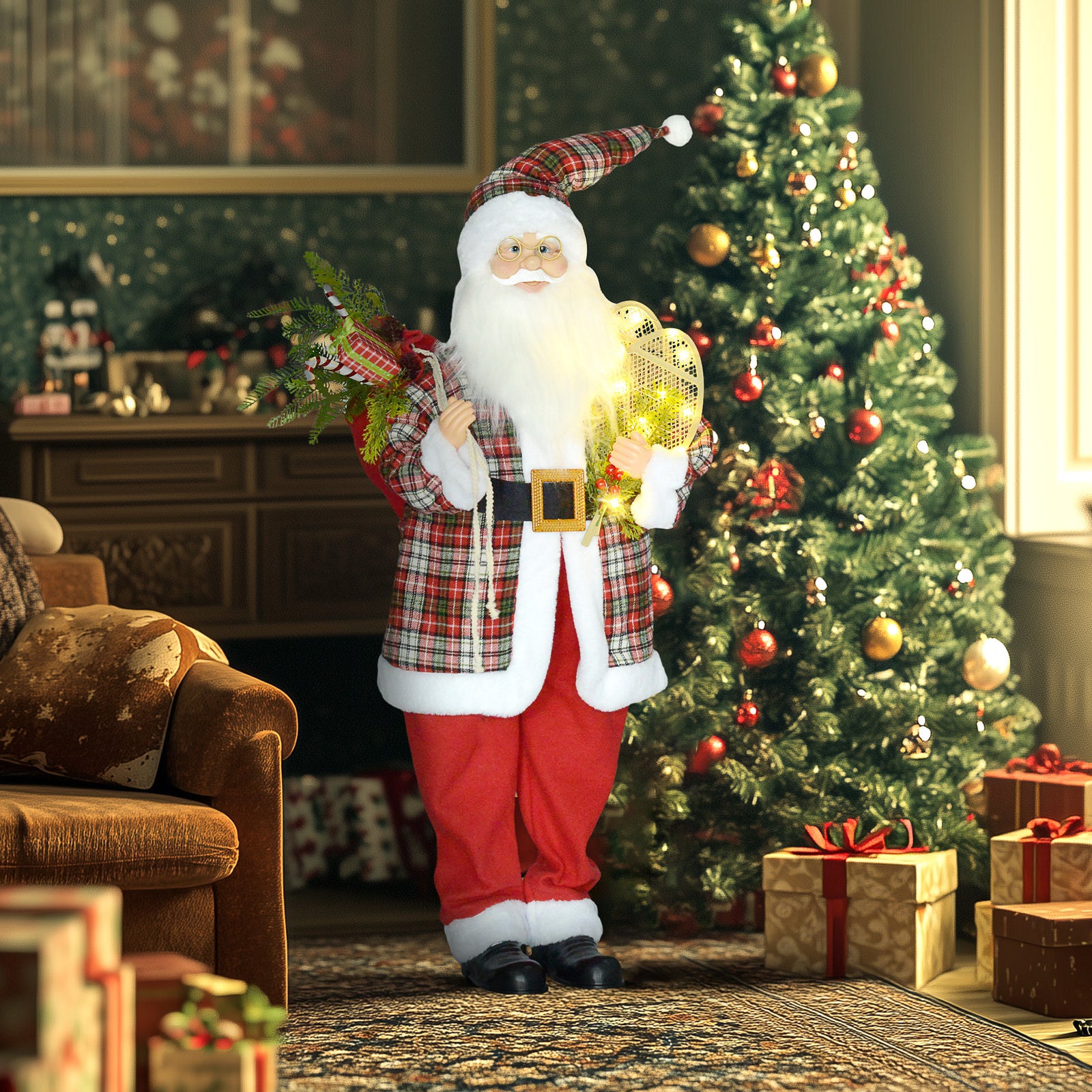 133cm Animated Santa Claus Sound Activated