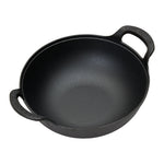 25cm/27cm/30cm Dia Cast Iron Wok With Dual Handles | Large