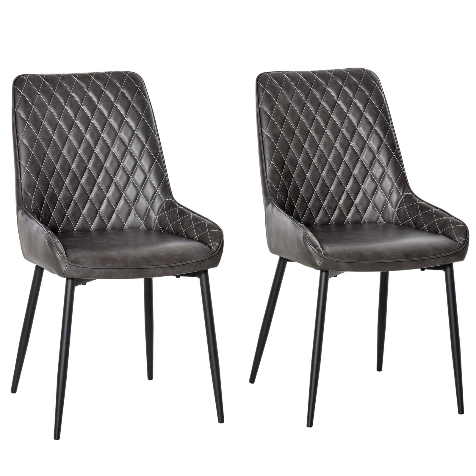 Retro Pu Leather Dining Chairs, Side Chairs