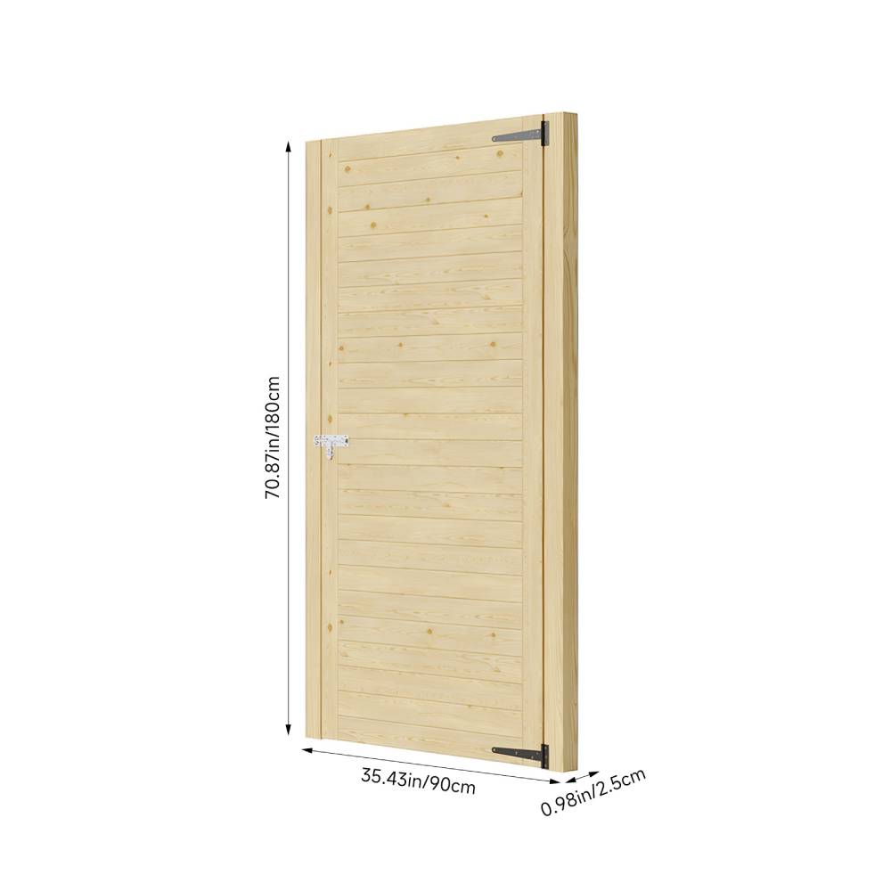 90cm W X 180cm H Wooden Garden Gate With Door Latch