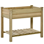 Raised Garden Bed With Legs And Shelf