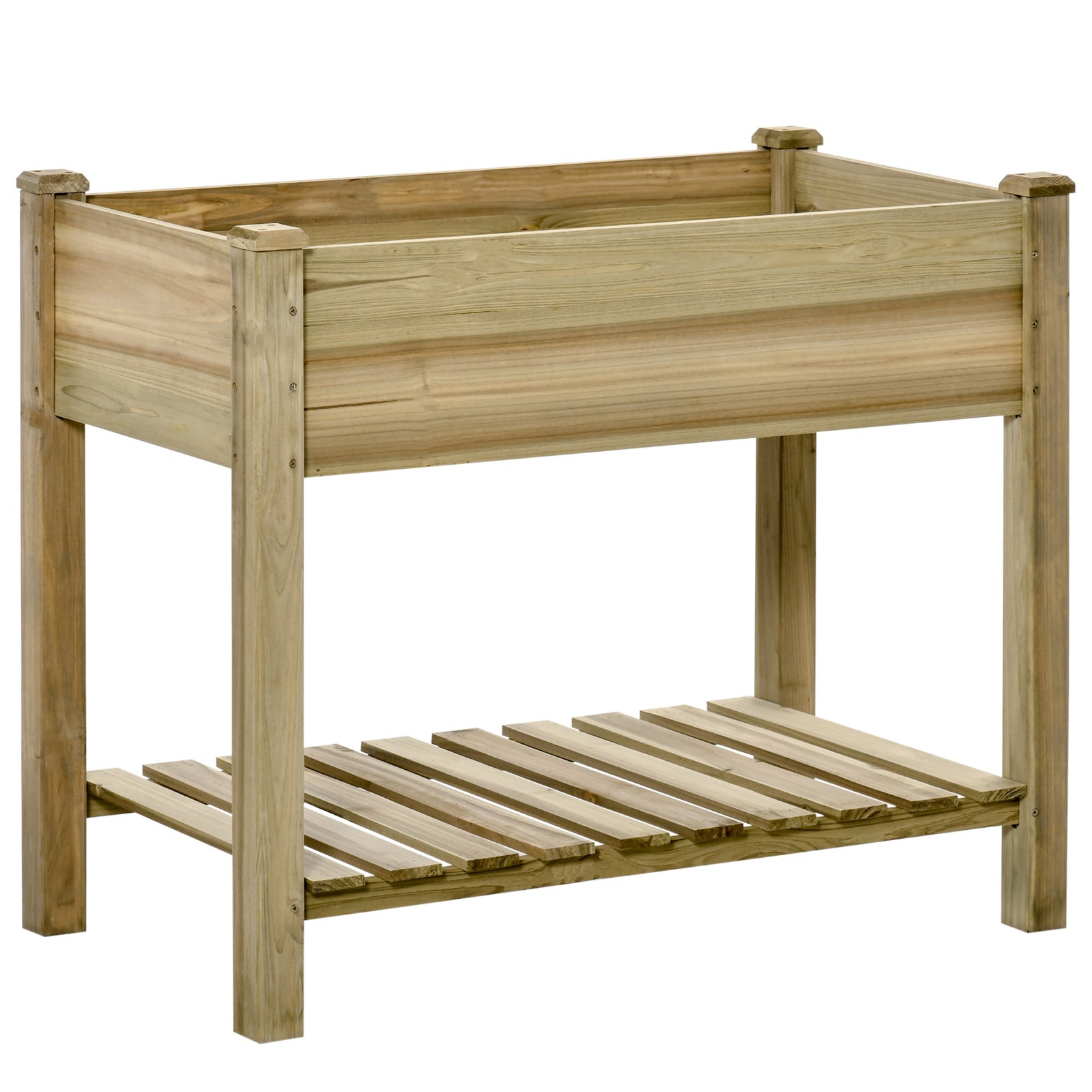 Raised Garden Bed With Legs And Shelf