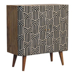 Artisan Furniture Solid Mango Wood Edessa Bone Inlay Cabinet