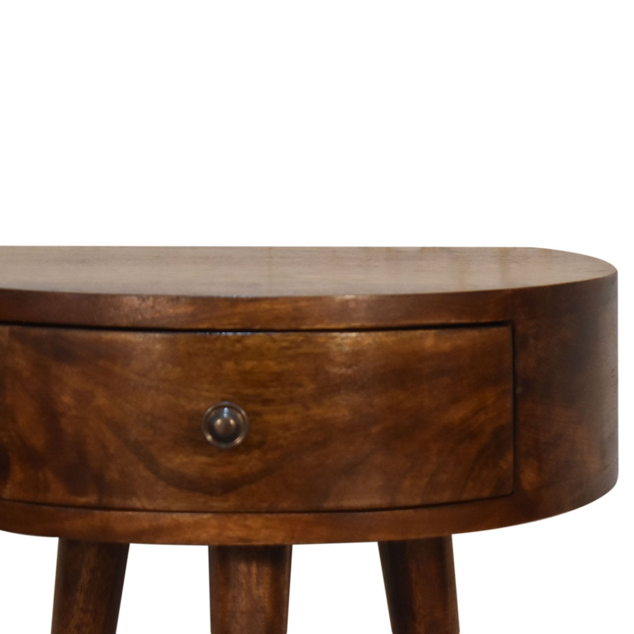 Solid Wood Chestnut Semi Circle Bedside