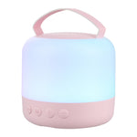 Portable Wireless Rgb Light Karaoke Speaker With 2 Microphones | Pink