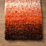 Blended Thick Shaggy Fluffy Deep Pile Living Room Rug | 80cm x 150cm | Orange
